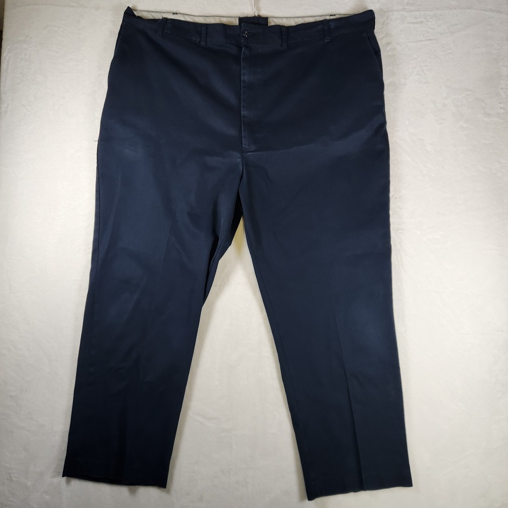 Red Kap Work Pants Men's 48x29 Navy Blue Industrial Uniform Poly Cotton Blend